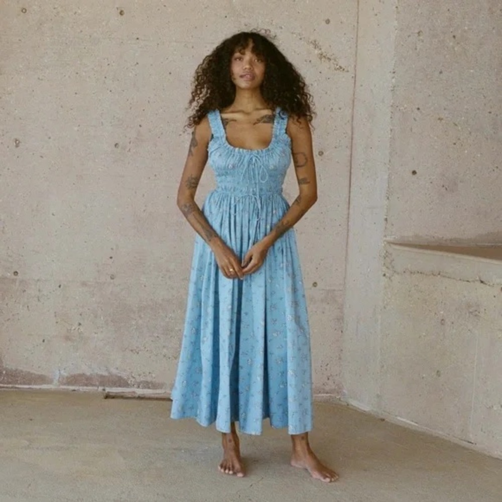 Doen Light Blue Sleeveless Maxi Dress
